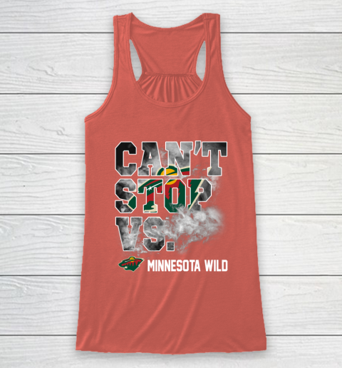 NHL Minnesota Wild Hockey Can't Stop Vs Racerback Tank 3