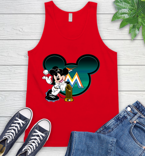 MLB Miami Marlins The Commissioner's Trophy Mickey Mouse Disney Tank Top 6