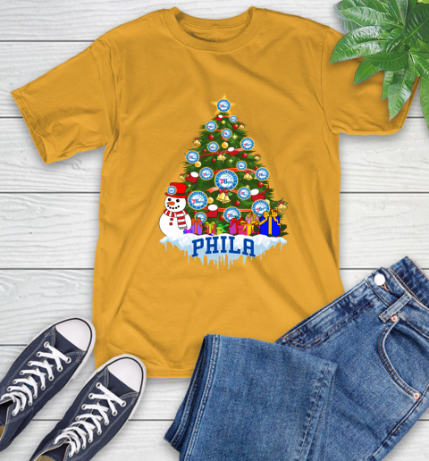 Philadelphia 76ers Merry Christmas NBA Basketball Sports T-Shirt 3