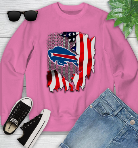 Buffalo Bills NFL Football American Flag Youth Sweatshirt 6