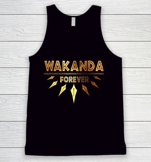 Wakanda Forever Gold Foil Black Panther Tank Top