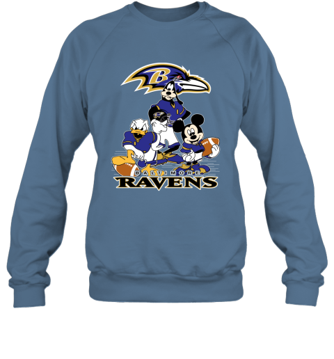 NFL Baltimore Ravens Mickey Mouse Donald Duck Goofy Football Shirt T Shirt