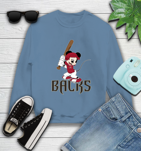 MLB Baseball Arizona Diamondbacks Cheerful Mickey Mouse Shirt Sweatshirt 8
