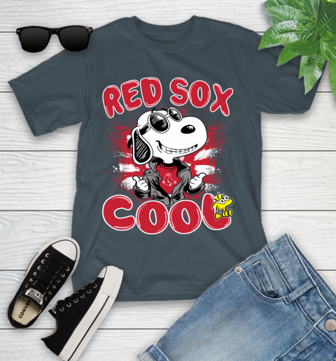 MLB Baseball Boston Red Sox Cool Snoopy Shirt Youth T-Shirt 9