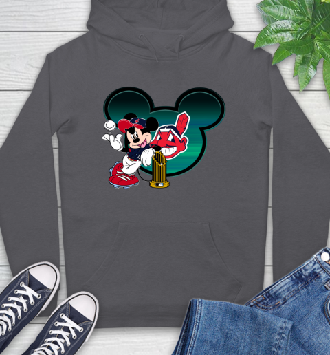 MLB Cleveland Indians The Commissioner's Trophy Mickey Mouse Disney Hoodie 7