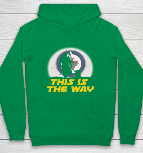 Winnipeg Jets NHL Ice Hockey Star Wars Yoda And Mandalorian This Is The Way Youth Hoodie 4