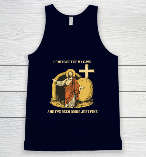 Coming Out Of My Cave Jesus Tank Top 2