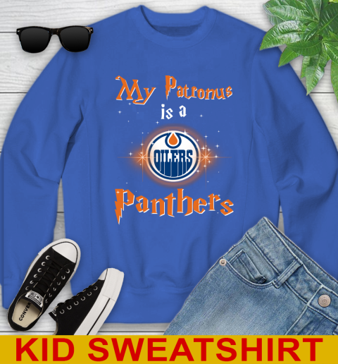 NHL Hockey Harry Potter My Patronus Is A Edmonton Oilers Youth Sweatshirt 6