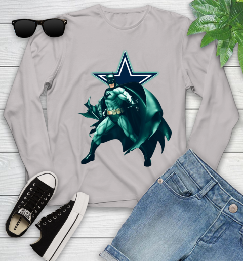 NFL Batman Football Sports Dallas Cowboys Youth Long Sleeve 12