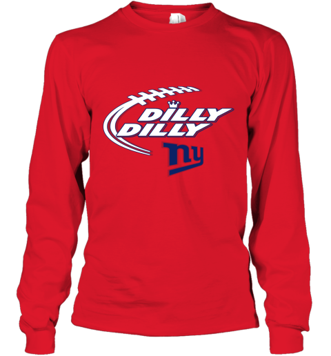 NFL New York Giants Dilly Dilly Football Sports rxKIL9GwlPL long sleeve tee 14 95 151514 front red