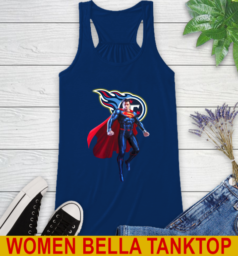NFL Superman DC Sports Football Tennessee Titans Racerback Tank 9