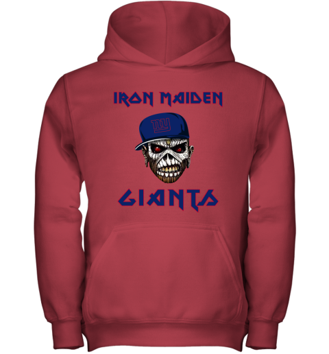 NFL New York Giants Iron Maiden Rock Band Music Football Sports 0HQXUGQXKnB youth hoodie 43 95 151514 front red