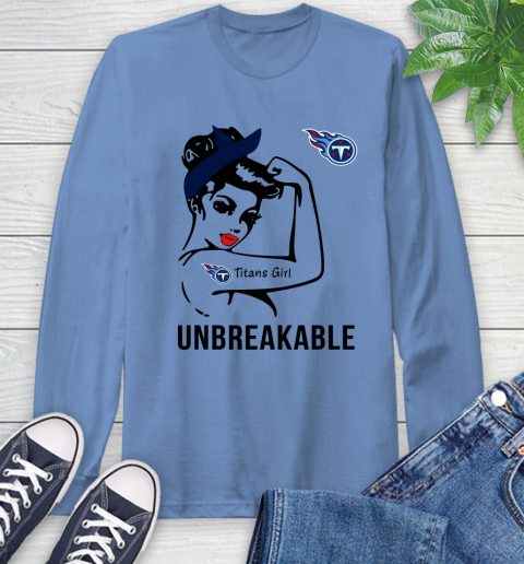 NFL Tennessee Titans Girl Unbreakable Football Sports Long Sleeve T-Shirt 10