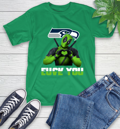 NHL Seattle Seahawks Deadpool Love You Fuck You Football Sports T-Shirt 7