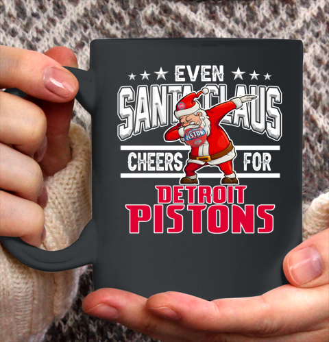 Detroit Pistons Even Santa Claus Cheers For Christmas NBA Ceramic Mug 11oz 2