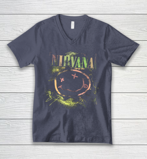 Vintage Nirvanas Smile Design Limited V-Neck T-Shirt 7