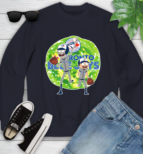 MLB Toronto Blue Jays Rick And Morty Baseball Sports Youth Sweatshirt 3