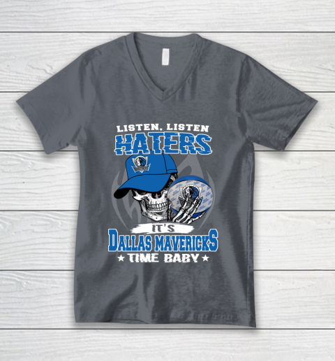 Listen Haters It is MAVERICKS Time Baby NBA V-Neck T-Shirt 5 Listen Haters It is MAVERICKS Time Baby NBA V-Neck T-Shirt - Image 5