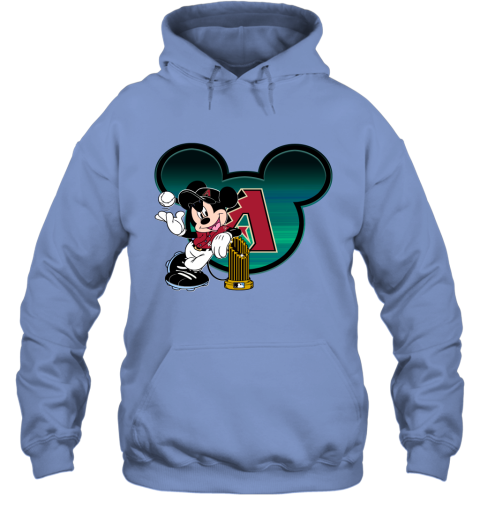 MLB Arizona Diamondbacks The Commissioner's Trophy Mickey Mouse Disney Baseball T Shirt BA6DoOzEzyA hoodie 23 95 151514 front carolina blue