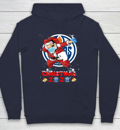 Edmonton Oilers Funny Santa Claus Dabbing Christmas 2020 NHL Hoodie 2