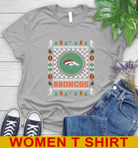Denver Broncos Merry Christmas NFL Football Loyal Fan Women's T-Shirt 5