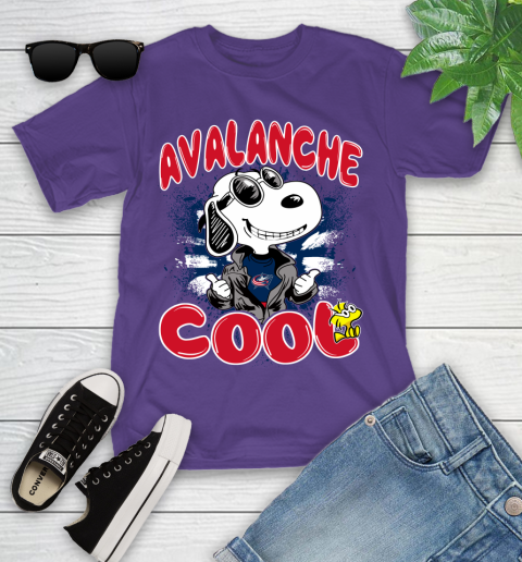 NHL Hockey Columbus Blue Jackets Cool Snoopy Shirt Youth T-Shirt 3