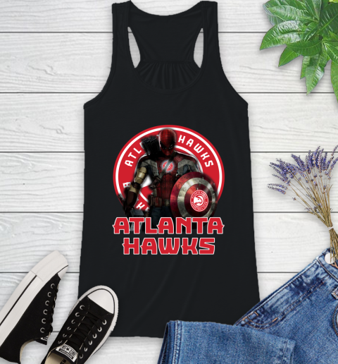 Atlanta Hawks NBA Basketball Captain America Thor Spider Man Hawkeye Avengers Racerback Tank 2