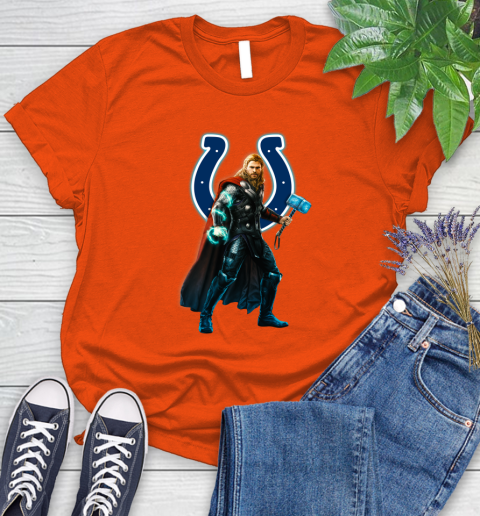 NFL Thor Avengers Endgame Football Indianapolis Colts Women's T-Shirt 4