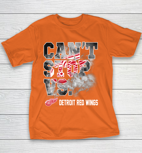 NHL Detroit Red Wings Hockey Can't Stop Vs Youth T-Shirt 4