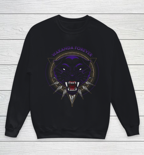 Marvel Black Panther Wakanda Forever Circle Graphic Youth Sweatshirt