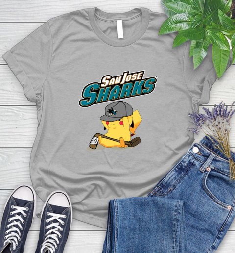 NHL Pikachu Hockey Sports San Jose Sharks Women's T-Shirt 5