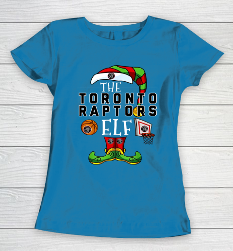 Toronto Raptors Christmas ELF Funny NBA Women's T-Shirt 6