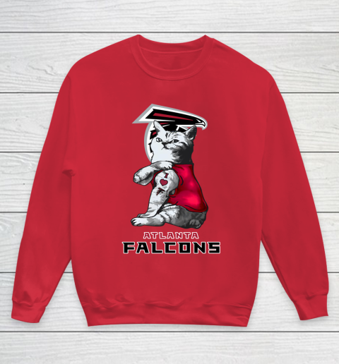 NFL Football My Cat Loves Atlanta Falcons Youth Sweatshirt 7