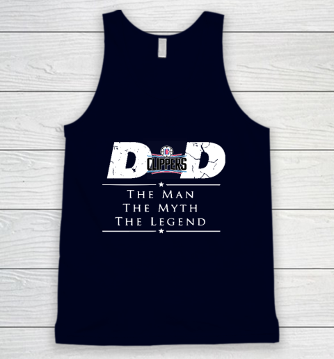 LA Clippers NBA Basketball Dad The Man The Myth The Legend Tank Top - Image 3