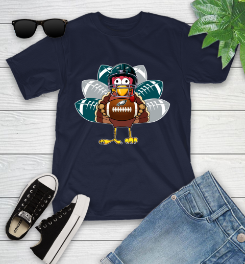Philadelphia Eagles Turkey Thanksgiving Day Youth T-Shirt 3