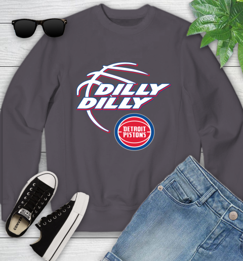 NBA Detroit Pistons Dilly Dilly Basketball Sports Youth Sweatshirt 6