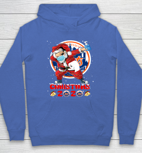 New York Mets Funny Santa Claus Dabbing Christmas 2020 MLB Hoodie 6