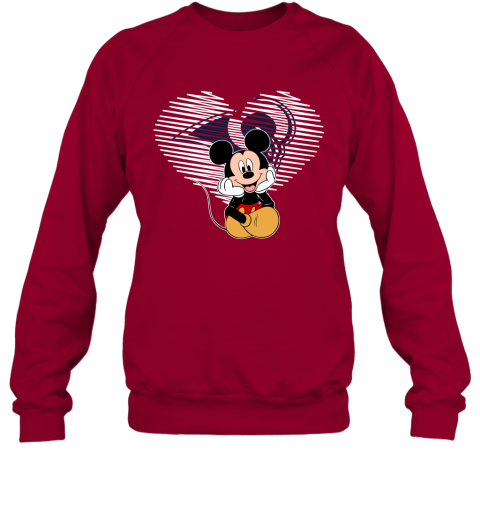 NFL Los Angeles Rams The Heart Mickey Mouse Disney Football T Shirt GmwFGFTZ47l sweatshirt 35 95 151514 front cardinal red