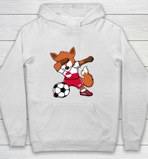 Dabbing Fox Greenland Soccer Fan Jersey Greenlandic Football Hoodie