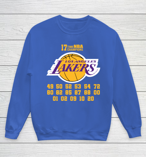 Los Angeles Lakers Finals Champions 17 Time Nba Champions Youth Sweatshirt 6