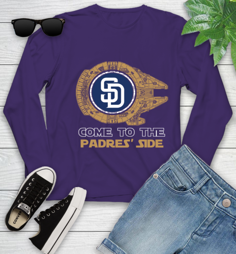 MLB Come To The San Diego Padres Side Star Wars Baseball Sports Youth Long Sleeve 4