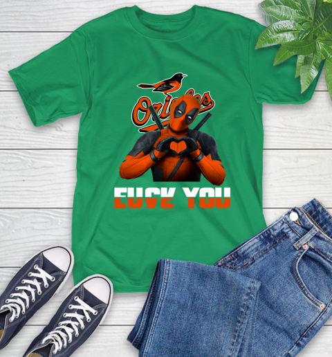 MLB Baltimore Orioles Deadpool Love You Fuck You Baseball Sports T-Shirt 7