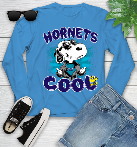 NBA Basketball Charlotte Hornets Cool Snoopy Shirt Youth Long Sleeve 7