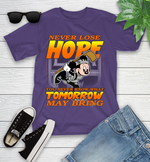 Los Angeles Kings NHL Hockey ootball Mickey Disney Never Lose Hope (1) Youth T-Shirt 3