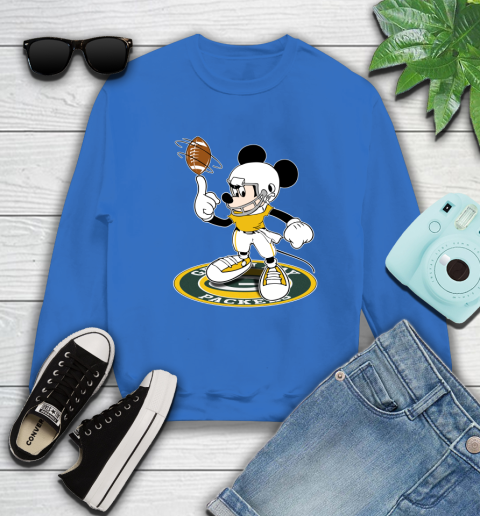 NFL Football Green Bay Packers Cheerful Mickey Disney Shirt Sweatshirt 9