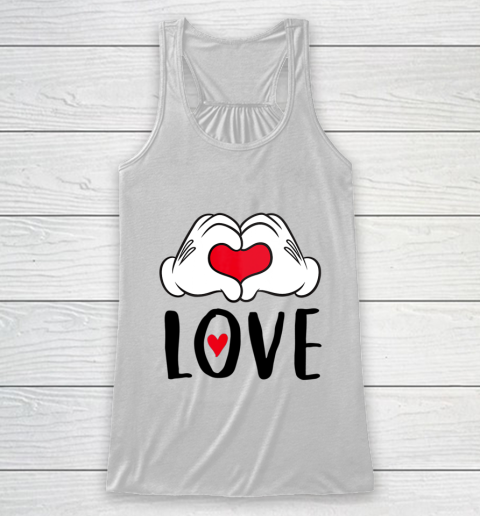 Disney Mickey and Minnie Mouse Heart Hands Love Racerback Tank