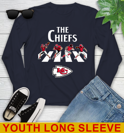 NFL Football Kansas City Chiefs The Beatles Rock Band Shirt Youth Long Sleeve 2