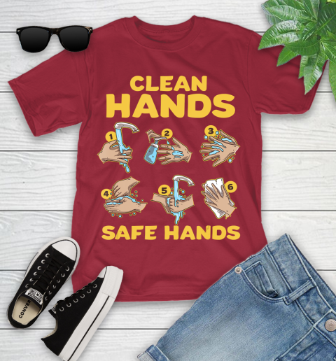 Nurse Shirt Washing Clean Hands Safe Hand Hygiene Wash Save T Shirt Youth T-Shirt 12