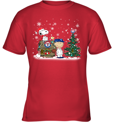 Snoopy Christmas Texas Rangers T Shirts - teejeep