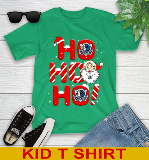 Dallas Mavericks NBA Basketball Ho Ho Ho Santa Claus Merry Christmas Shirt Youth T-Shirt 7